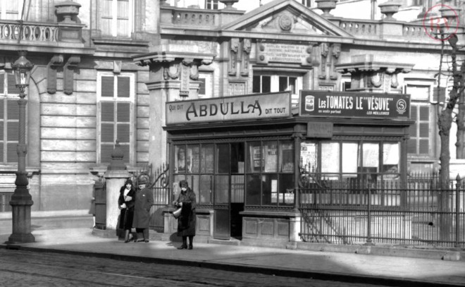 Aubette de tramway dans les années '30, rue Royale_Rudy Vande Loo_vieux bxl FB.jpg