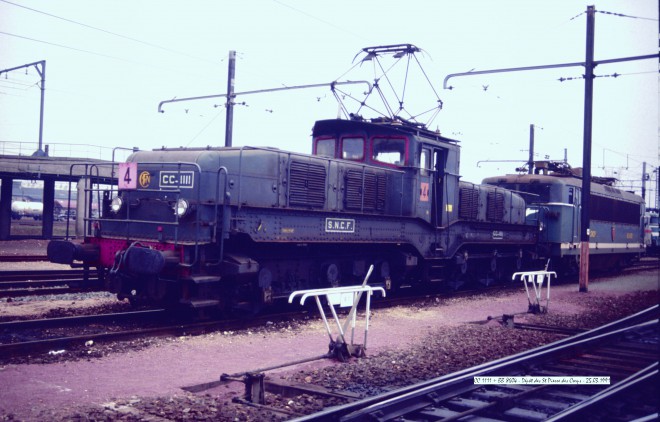 CC 1111 + BB 8604 - Dépôt de St Pierre des Corps - 25.03.1991.jpg