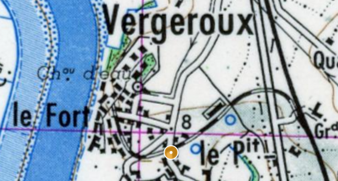 Vergeroux (17300) le fort carte Michelin 1950.PNG