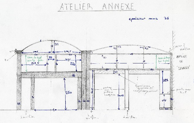 plan facade atelier annexe coté BV au 1-100ème le 01-11-2008.JPG