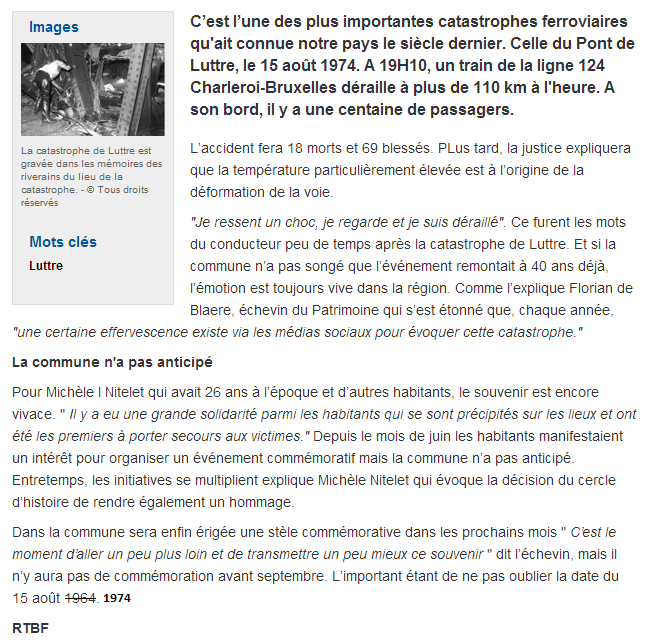 Il y a 40 ans, l'accident ferroviaire du Pont de Luttre faisait 18 morts - RTBF Regions.png