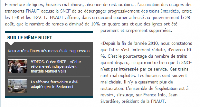 SNCF - les trains intercités délaissés, accusent des usagers - Transports Ile de France.png